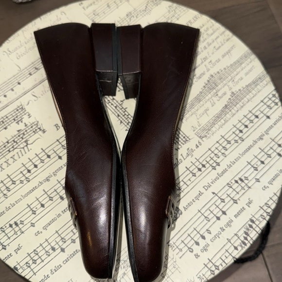 Bally Brown Leather Paradisea Flats - Picture 7 of 11